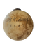 White/Gold Marble Glass Ball Ornament, "McKinney, Texas"