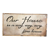 Metal Sign "Our House" - framed