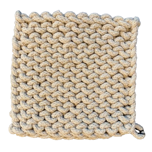 Crocheted Pot Holder, pale sage