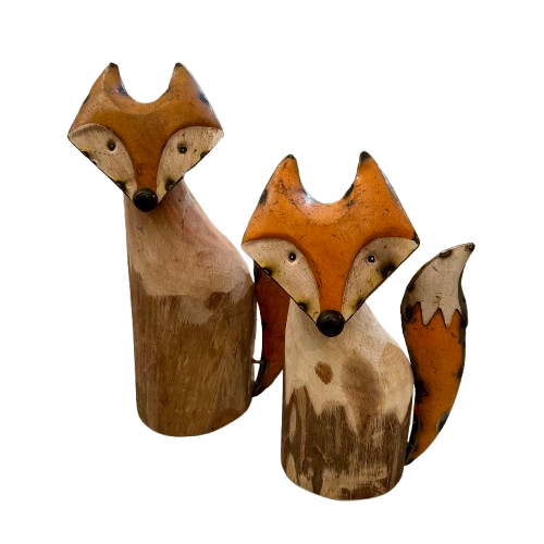 Wood and Metal Fox, large