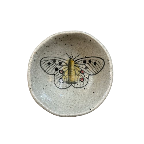 Stoneware Dish, butterfly
