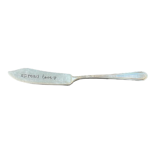 Vintage Stamped Butter Knife "Spread Love"