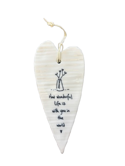 Hanging Heart Tag - Wonderful Life