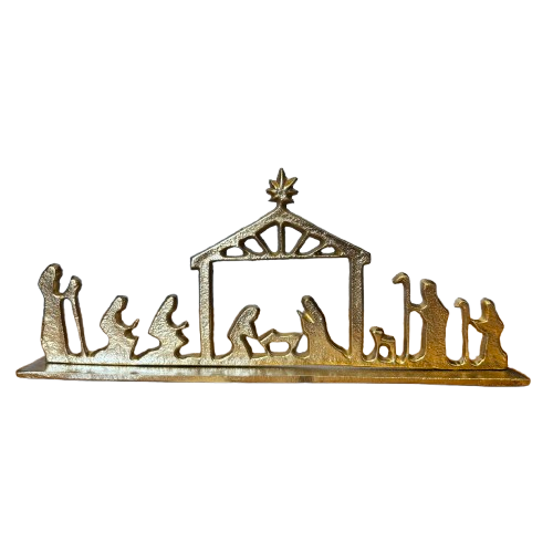 Gold Tabletop Nativity