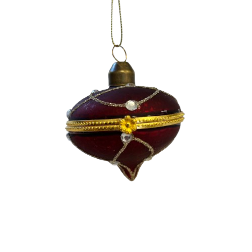 Hinged Keepsake Ornament, red