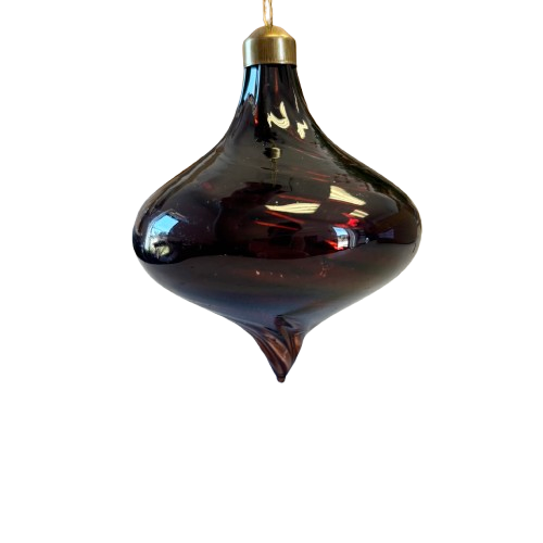 Glass Ornament, bronze/teardrop