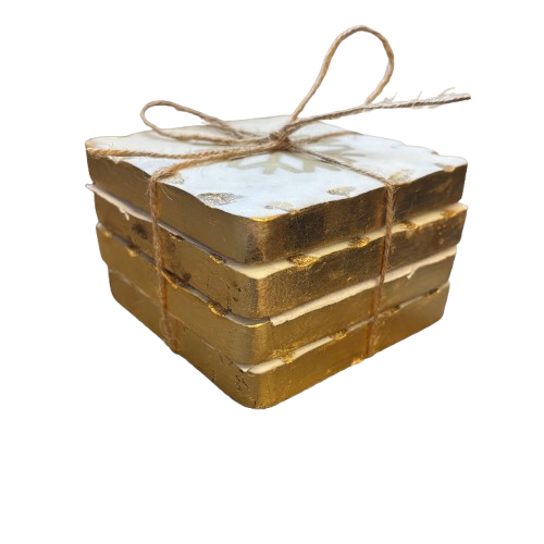 Holiday Marble Coasters, set/4