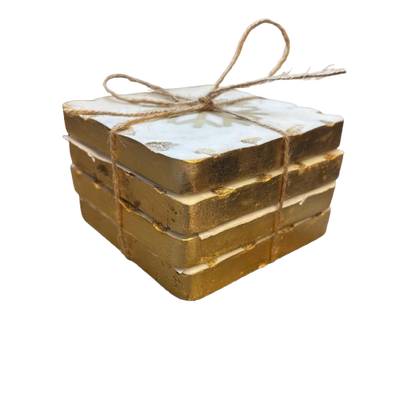Holiday Marble Coasters, set/4