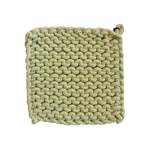 Crocheted Pot Holder, pastel green