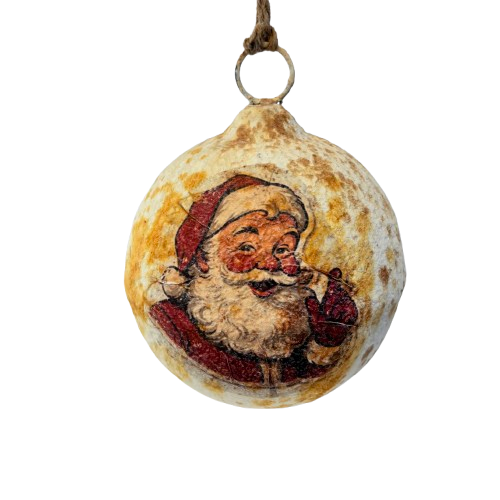 Aged Santa Ornament
