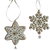 Snowflake Ornament, white/gold