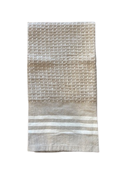 Striped Towel, beige/taupe