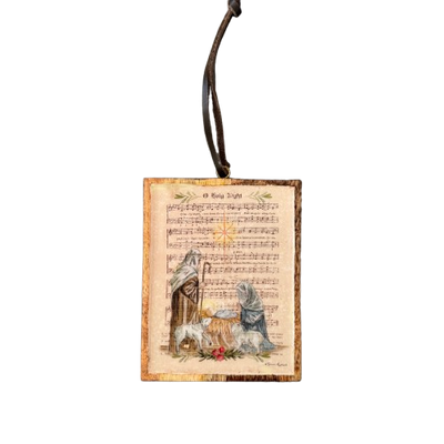 Wooden Hymn Ornament, o holy night