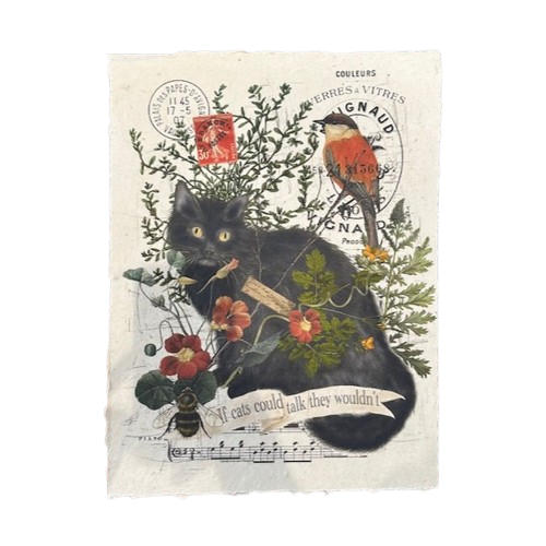 12x16 Artisan Paper Print, if cats could talk