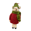 Felt Mouse/Green Hat Ornament