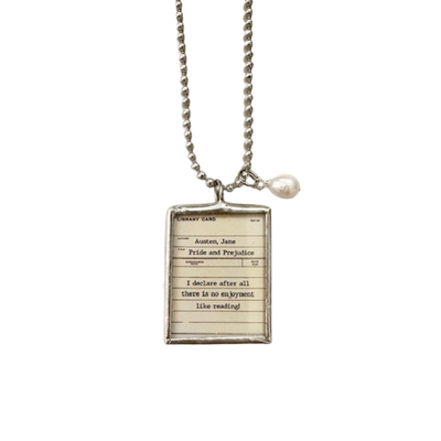 Literary Quote Necklace - Pride and Prejudice