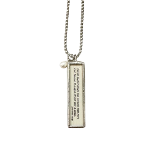 Literary Quote Necklace - One Lifetime