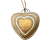 Paper Mache Heart Ornament, gold