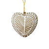 Paper Mache Heart Ornament, gold