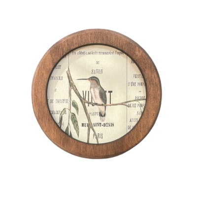 Framed Round Bird Print