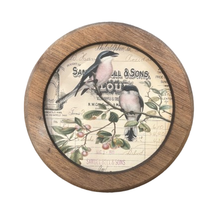 Framed Round Bird Print