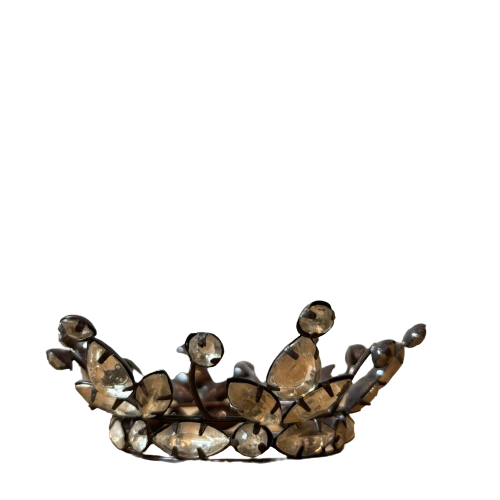 Antique Bronze and Jewel Votive Holder