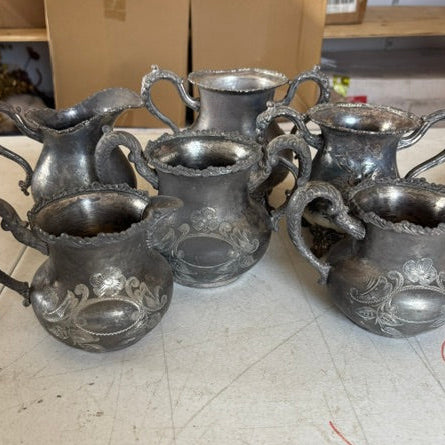 Large Silver Plate Creamer/Sugar