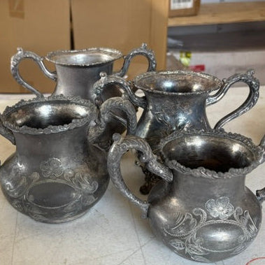 Large Silver Plate Creamer/Sugar