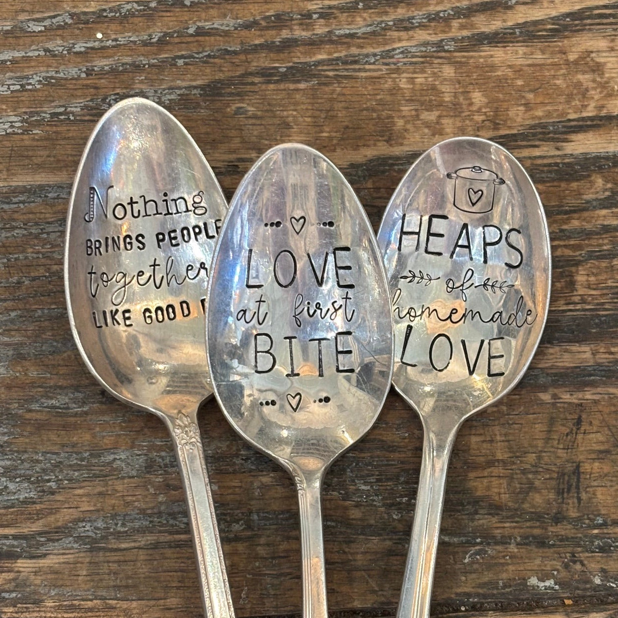Vintage Stamped Serving Spoon
