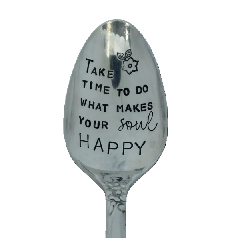 Vintage Stamped Spoon "Take Time"
