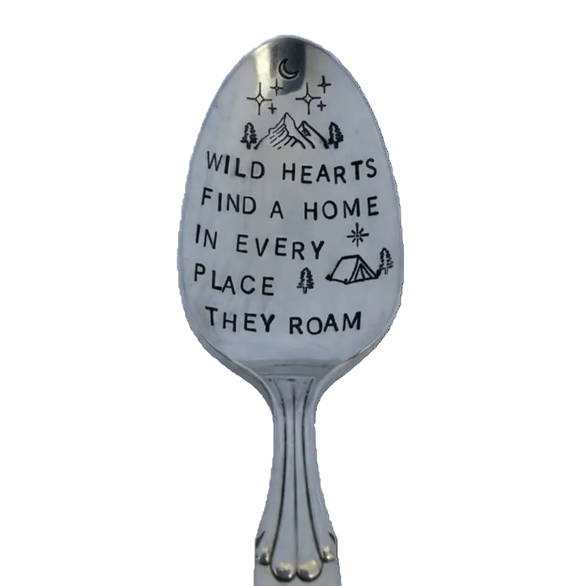 Vintage Stamped Spoon "Wild Hearts"