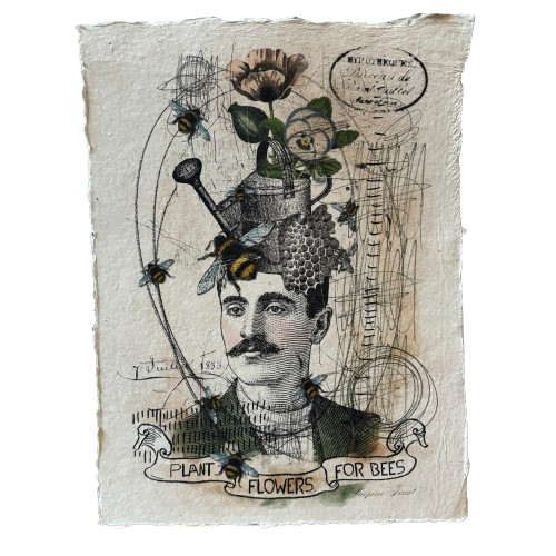 12x16 Artisan Paper Print, plant flowers for bees