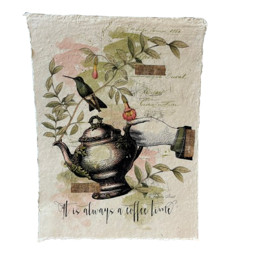 12x16 Artisan Paper Print, it is always coffee time