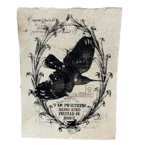 12x16 Artisan Paper Print, i am practicing being kind