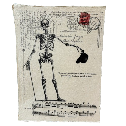 12x16 Artisan Paper Print, skeleton in your closet