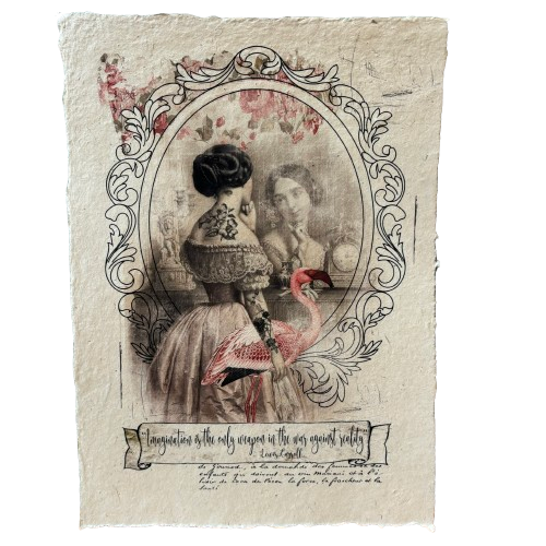 12x16 Artisan Paper Print, imagination is the only weapon