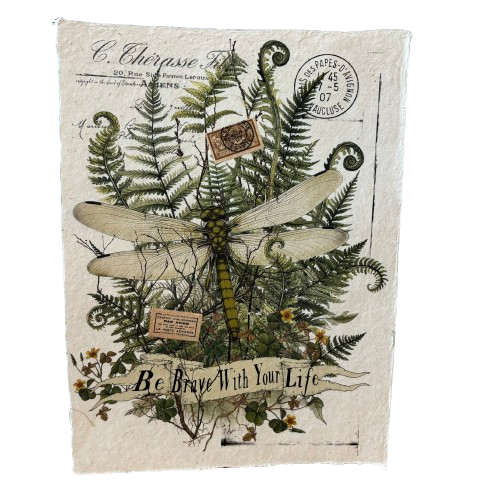 12x16 Artisan Paper Print, be brave with your life