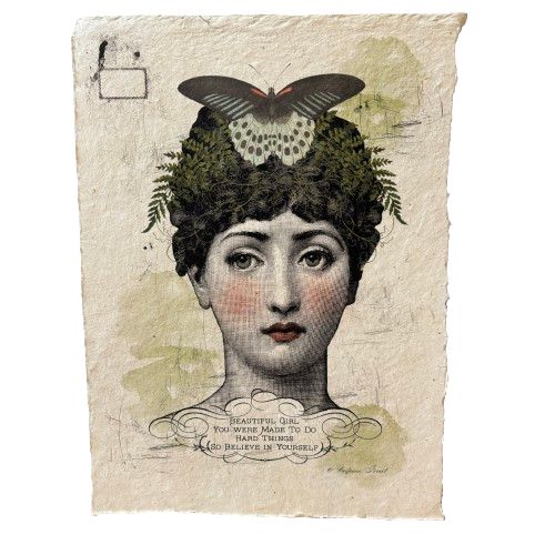 12x16 Artisan Paper Print, beautiful girl