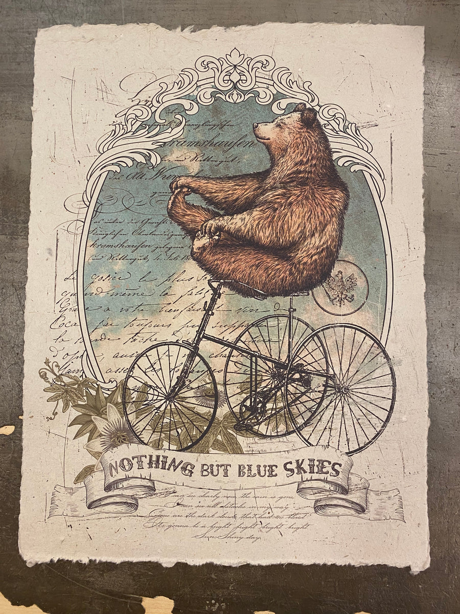 12x16 Artisan Paper Print, nothing but blue skies