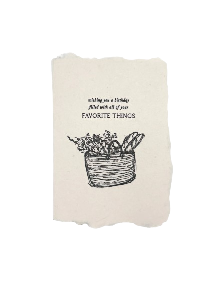 Handmade Paper Card - Favorite Things