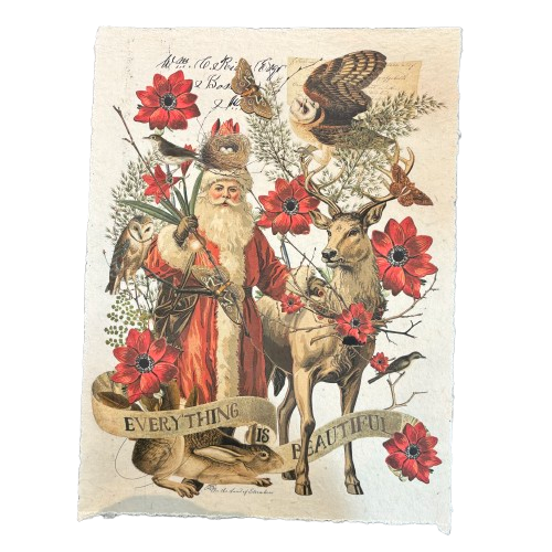 12x16 Artisan Paper Print, everything is beautiful (santa)