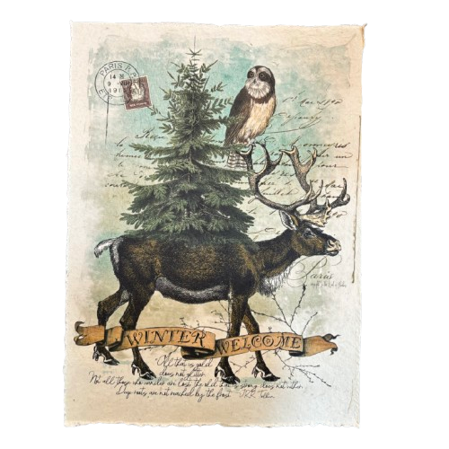 12x16 Artisan Paper Print, winter welcome