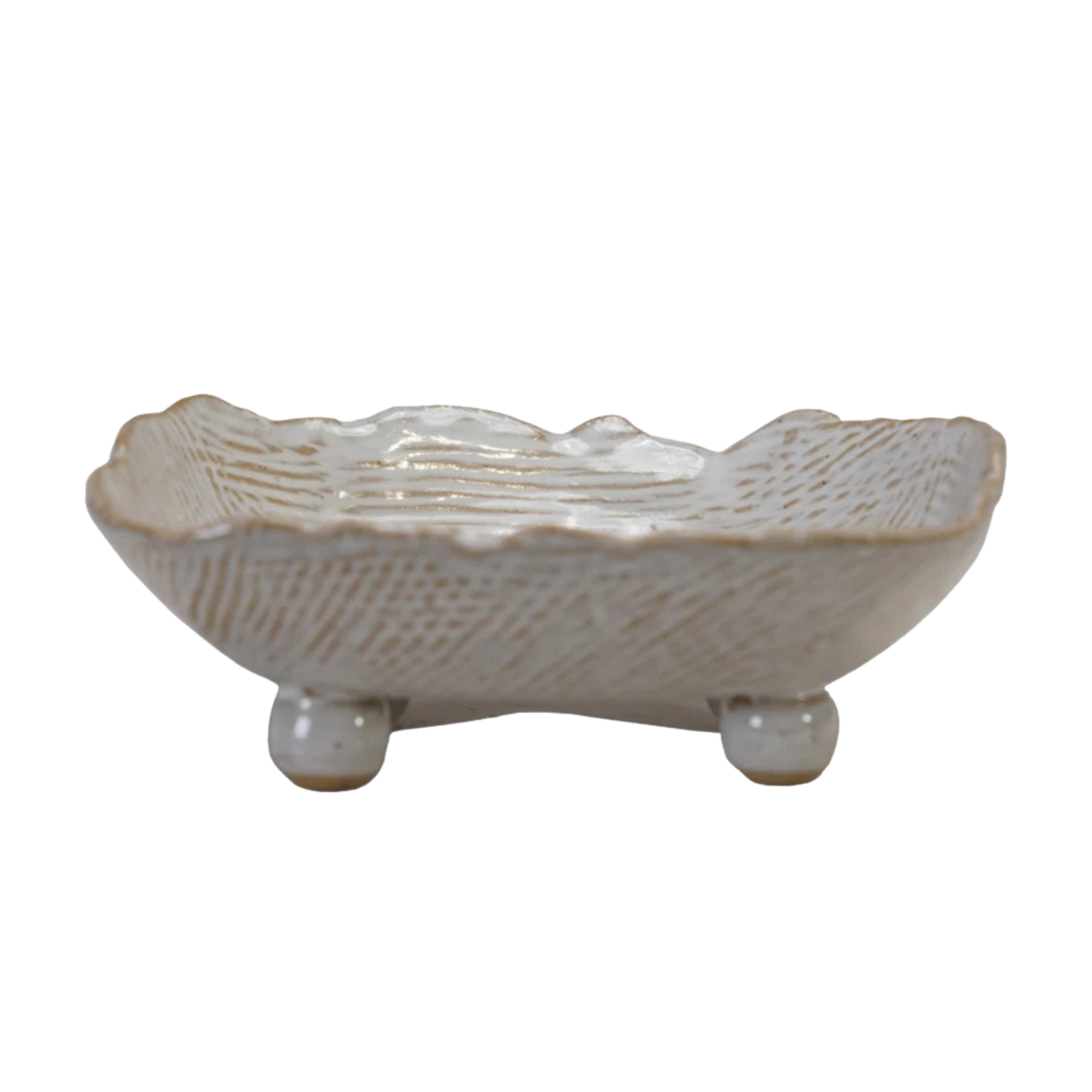 Stoneware Footed Dish