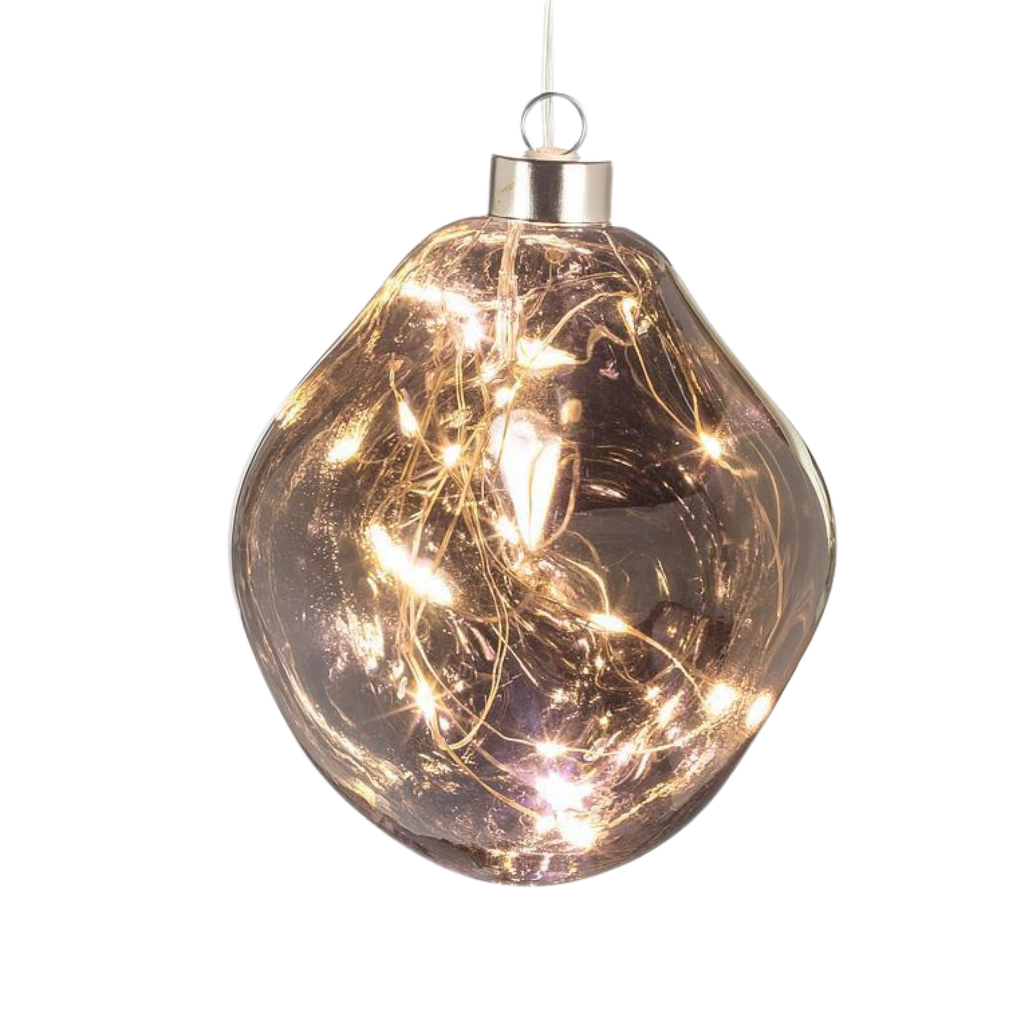 LED Organic Ball Ornament, grey