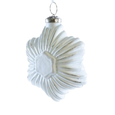 Textured White Ornament