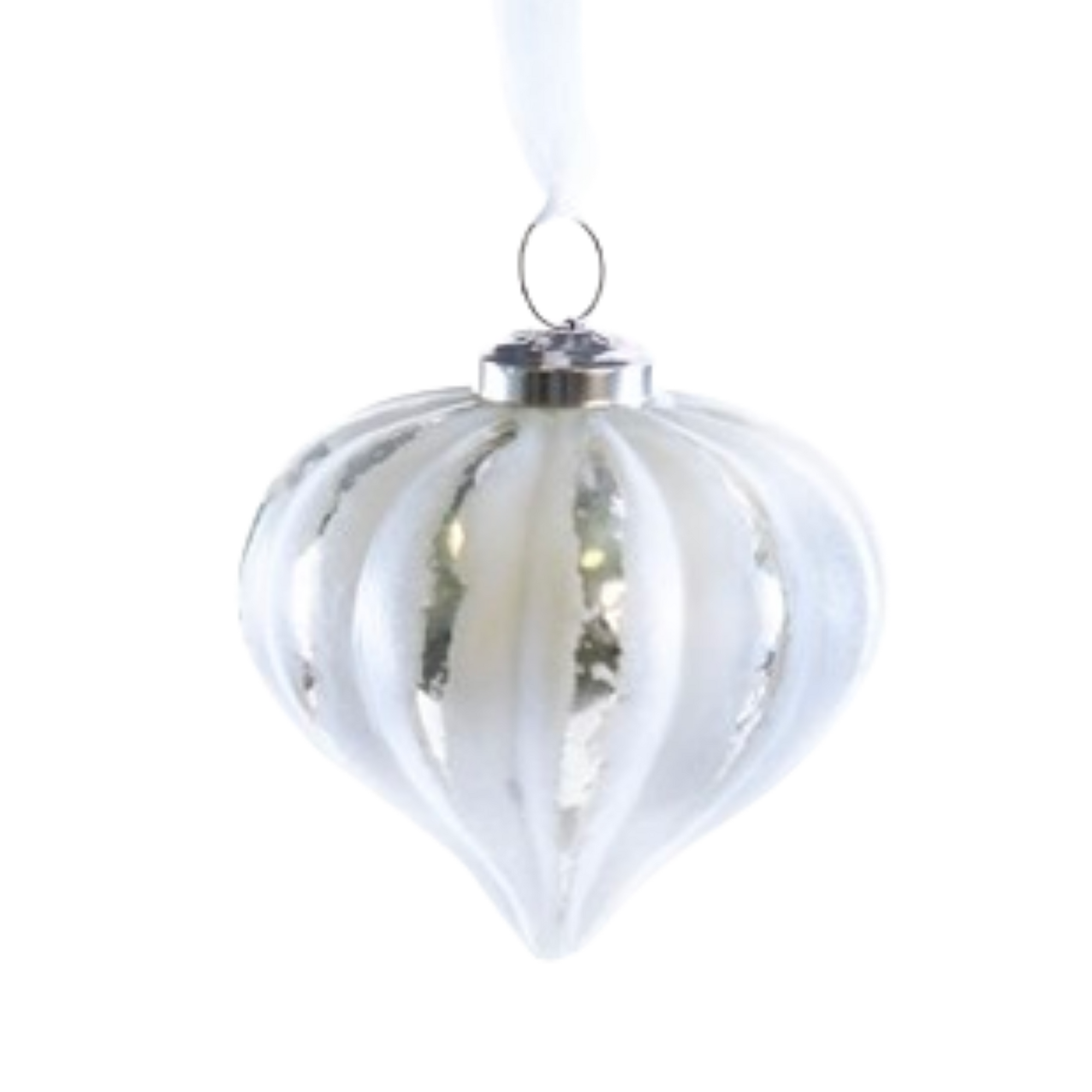 Textured White Ornament