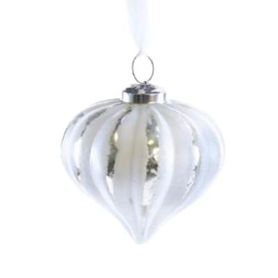 Textured White Ornament
