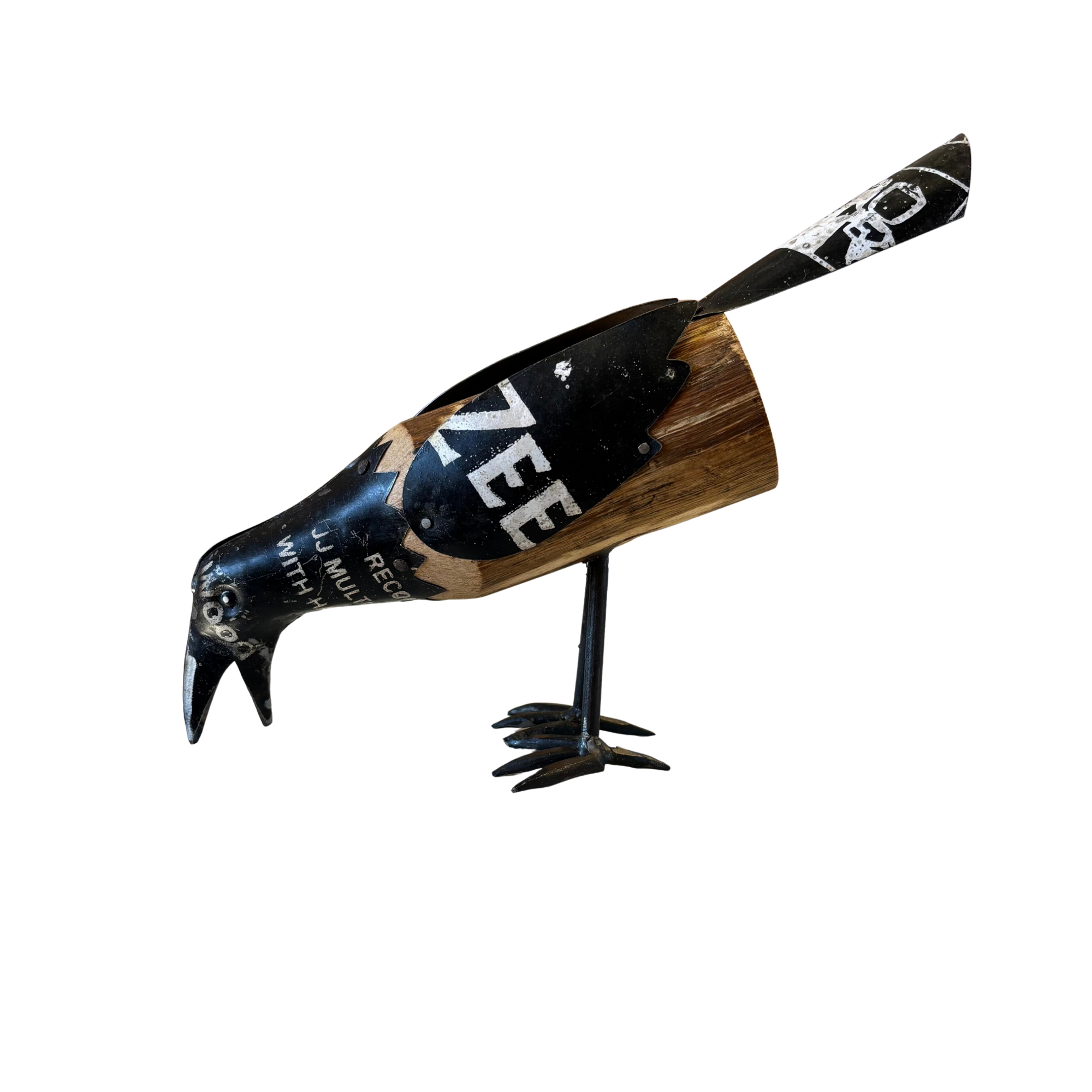 Wood and Metal Crow