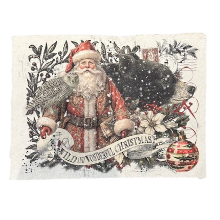 Artisan Tapestry, santa/bear