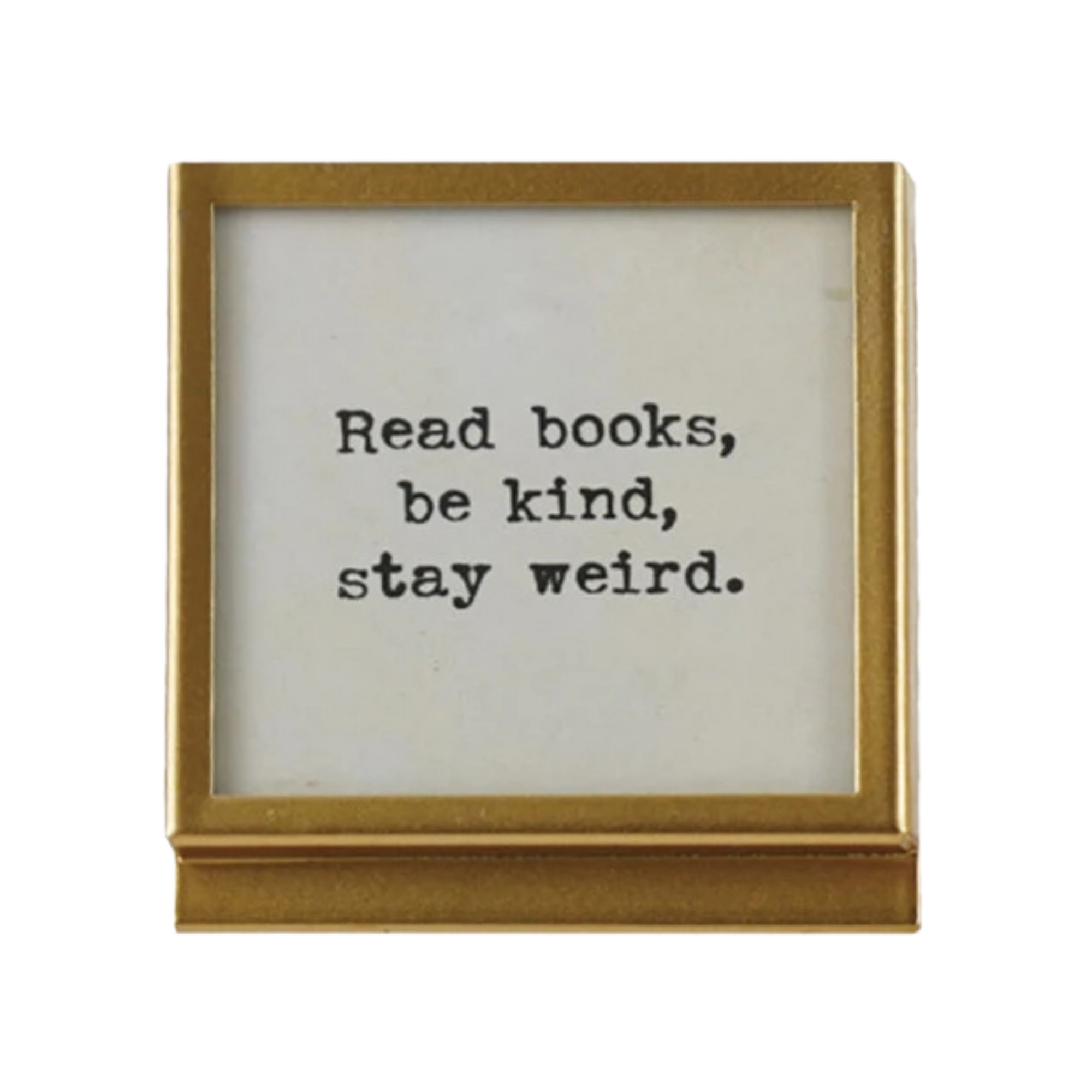 Gold Frame with Saying, square